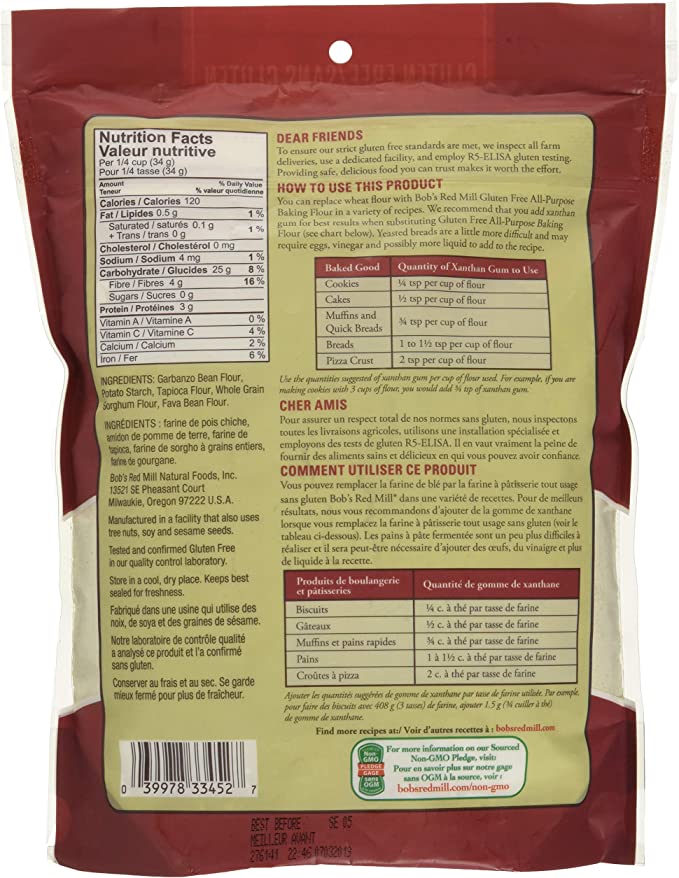 Bobs Red Mill Gluten Free All Purpose Baking Flour, 624 Grams