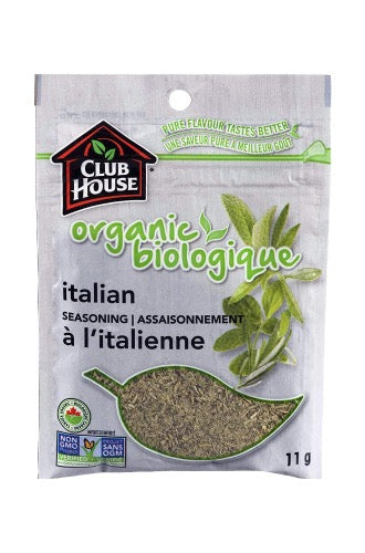Club House, Quality Natural Herbs & Spices, Organic Italian Seasoning, 11g