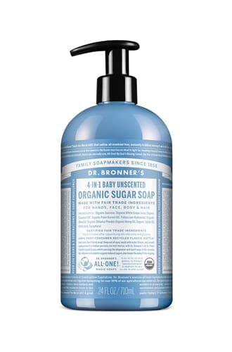 Dr. Bronner’s - Organic Sugar Soap (Baby Unscented, 710 mL)